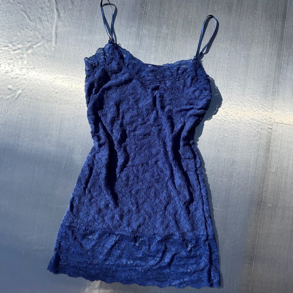 Blue Lace Mini Dress